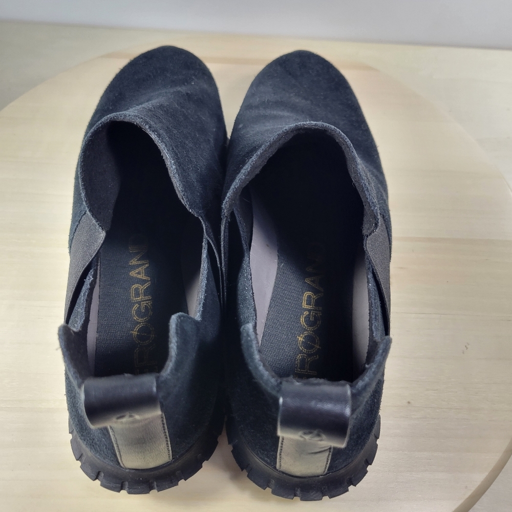 COLE HAAN ZeroGrand Black Suede Slip On Booties Boots Women's Size 8 - Picture 12 of 12